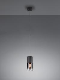 Trio Robin hanglamp zwart, geschikt voor 1 x E27 LTR00133