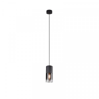 Trio Robin hanglamp zwart, geschikt voor 1 x E27  LTR00133