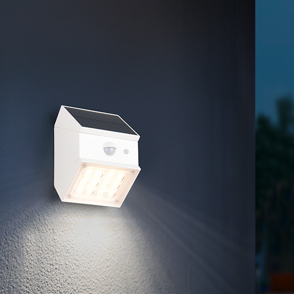 Solar wandlamp met sensor | Talca | Wit | 3000+4000+6000K | 2.5W | IP65 | Trio Lighting LTR00829 - 6