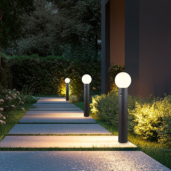 Tuinlantaarn met sensor E27 | Mures | Antraciet | IP44 | Trio Lighting LTR00812 - 5