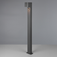 Trio Tuinlantaarn met sensor GU10 | Roya | 100 cm | IP44 | Antraciet  LTR00352