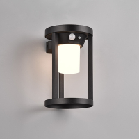 Trio Wandlamp Solar buiten met sensor | Carmo | 3000K | Zwart | IP54 | 2W  LTR00367