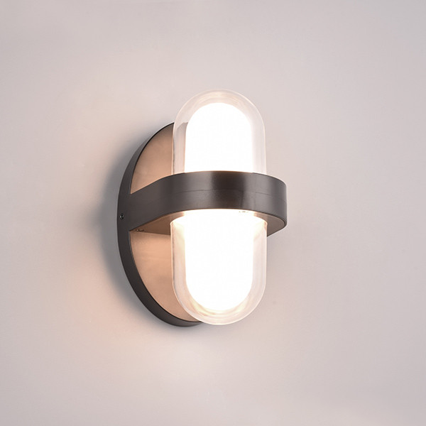 Trio Wandlamp buiten | Limeira | Ovaal | 3000K | Zwart | IP44 | 3.5W LTR00378 - 1