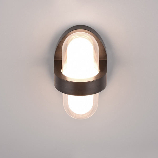 Trio Wandlamp buiten | Limeira | Ovaal | 3000K | Zwart | IP44 | 3.5W LTR00378 - 3