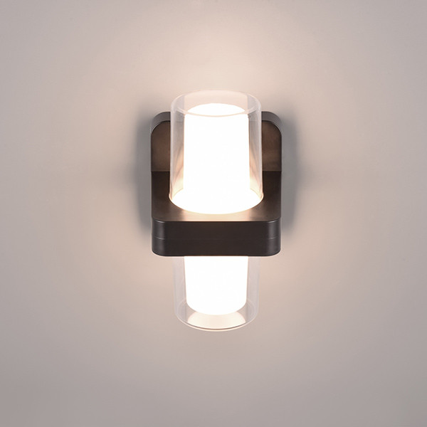 Trio Wandlamp buiten | Limeira | Vierkant | 3000K | Zwart | IP44 | 3.5W  LTR00377 - 3