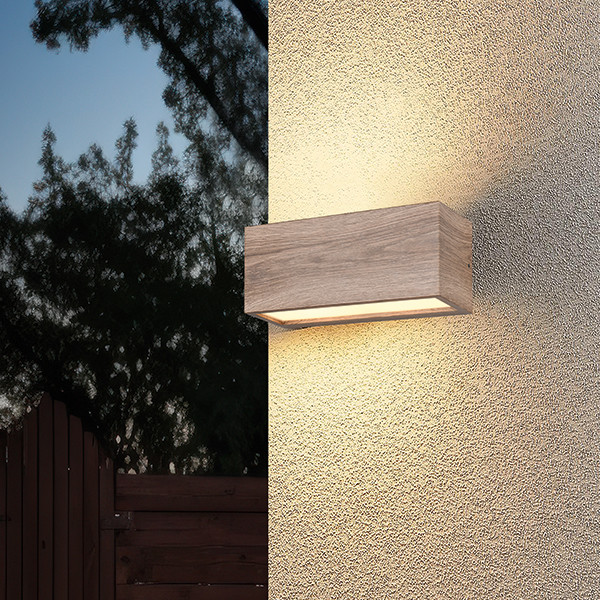 Trio Wandlamp buiten E14 | Mayenne | IP44 | Hout | Trio Lighting  LTR00421 - 4