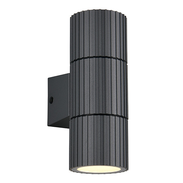 Wandlamp buiten GU10 | Parana | Up & Down | Ribbel | IP44 | Antraciet | Trio Lighting LTR00816 - 1