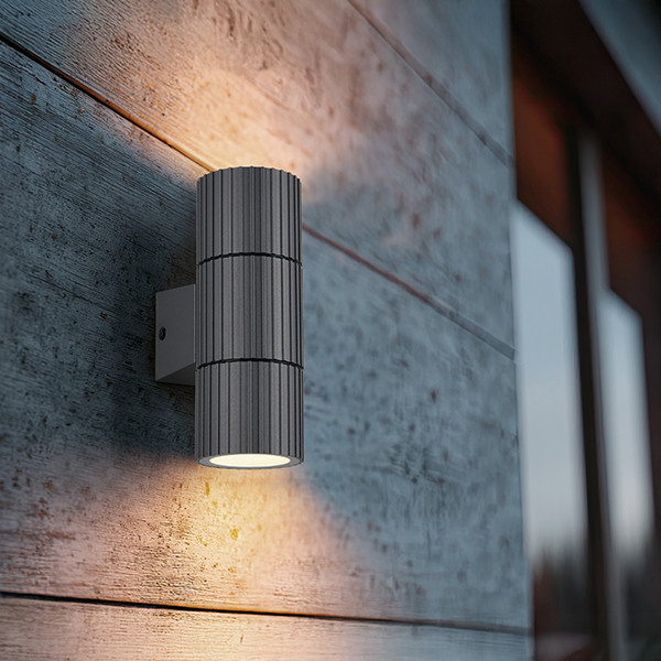 Wandlamp buiten GU10 | Parana | Up & Down | Ribbel | IP44 | Antraciet | Trio Lighting LTR00816 - 2