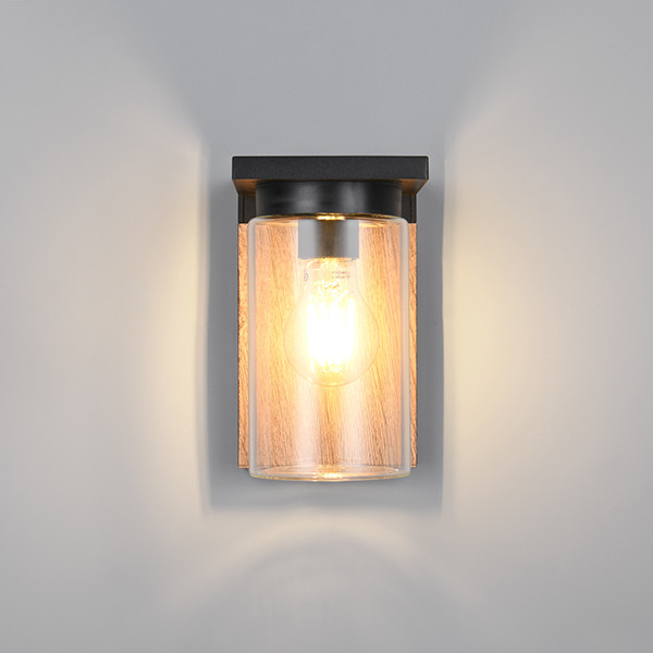 Wandlamp buiten met schemersensor E27 | Ardila | IP44 | Hout | Trio Lighting LTR00432 - 2
