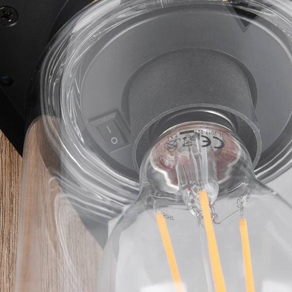 Wandlamp buiten met schemersensor E27 | Ardila | IP44 | Hout | Trio Lighting LTR00432 - 3