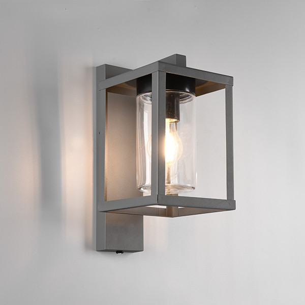 Wandlamp buiten met schemersensor E27 | Lunga | IP44 | Antraciet | Trio Lighting LTR00343 - 1