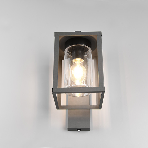 Wandlamp buiten met schemersensor E27 | Lunga | IP44 | Antraciet | Trio Lighting LTR00343 - 2