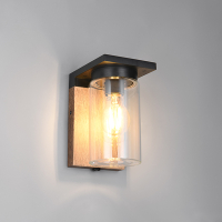 Trio Wandlamp buiten met sensor E27 | Ardila | IP44 | Hout | Trio Lighting  LTR00432