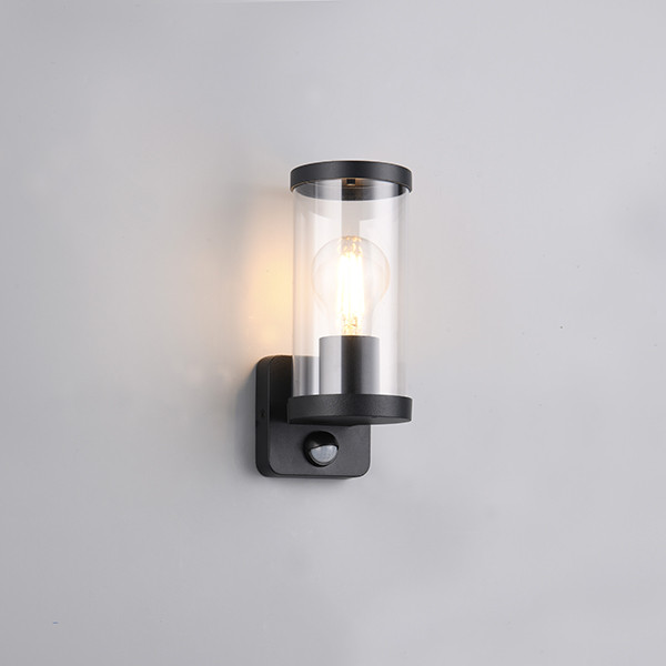 Trio Wandlamp buiten met sensor E27 | Bonito | IP44 | Zwart | Trio Lighting  LTR00442 - 1