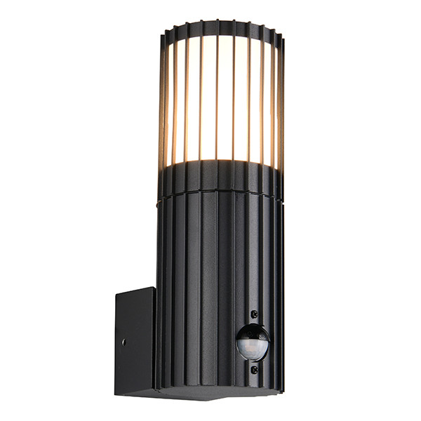 Wandlamp buiten met sensor E27 | Volga | IP54 | Zwart | Trio Lighting LTR00836 - 1