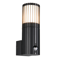 Wandlamp buiten met sensor E27 | Volga | IP54 | Zwart | Trio Lighting LTR00836