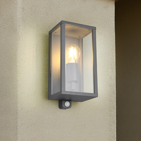 Trio Wandlamp met sensor E27 | Garonne | IP44 | Antraciet | Trio Lighting  LTR00435 - 5