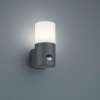 Trio Wandlamp met sensor E27 | Hoosic | IP44 | Antraciet