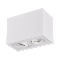 Trio led opbouwspot | Rechthoek | Biscuit | Wit | 2x GU10 fitting  LTR00151