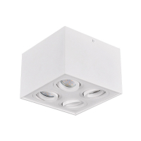 Trio led opbouwspot | Vierkant | Biscuit | Wit | 4x GU10 fitting  LTR00152