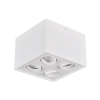 Trio led opbouwspot | Vierkant | Biscuit | Wit | 4x GU10 fitting