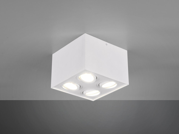 Trio led opbouwspot | Vierkant | Biscuit | Wit | 4x GU10 fitting  LTR00152 - 2