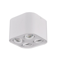 Trio led opbouwspot | Vierkant | Cookie | Wit | 4x GU10 fitting  LTR00146