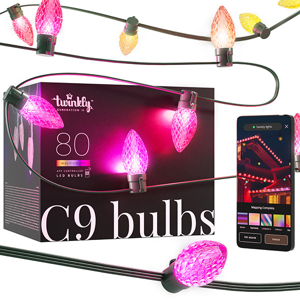 Twinkly C9 verlichting RGB | 24.4 meter | Multicolor (80 leds, Wifi, IP44)  LTW00072 - 1