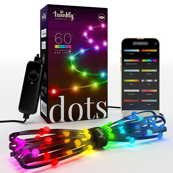 Twinkly Dots RGB | 3 meter | Zwart (60 leds, Wifi, IP20)  LTW00046 - 1