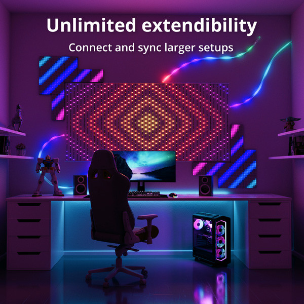 Twinkly Matrix lichtgordijn RGB | 1 x 1 meter | Pearl Shaped (480 leds, Wifi & Bluetooth, IP20)  LTW00074 - 5