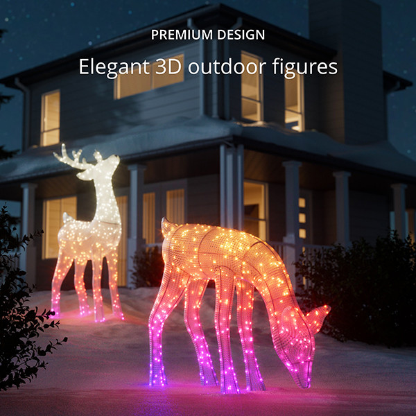 Twinkly doe reindeer RGBW | 75 cm | Multicolor (160 leds, Wifi, IP44)  LTW00095 - 3