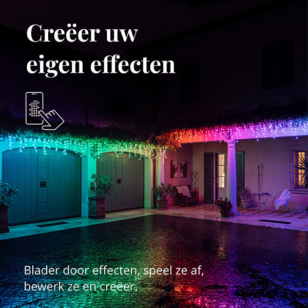Twinkly ijspegelverlichting RGB | 5 meter | Multicolor (190 leds, Wifi, IP44)  LTW00011 - 