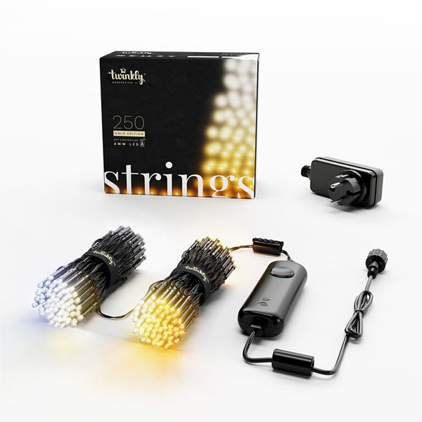 Twinkly kerstverlichting AWW | 20 meter | Gold edition (250 leds, Wifi, IP44)  LTW00010 - 1