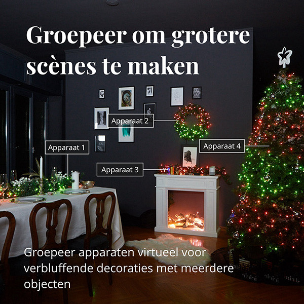 Twinkly kerstverlichting RGBW | 20 meter | Transparant (250 leds, Wifi, IP44)  LTW00009 - 5