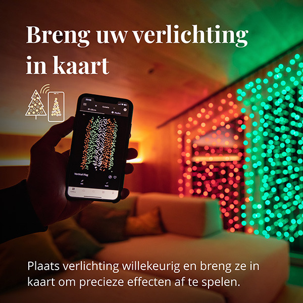 Twinkly lichtgordijn RGBW | 1 x 2,1 meter | Special edition (210 leds, Wifi, IP44)  LTW00020 - 6