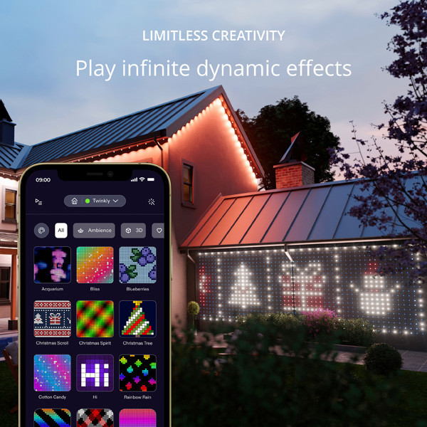Twinkly netverlichting RGB | 1.2 x 1.9 meter | Multicolor (260 leds, Wifi, IP44)  LTW00090 - 5