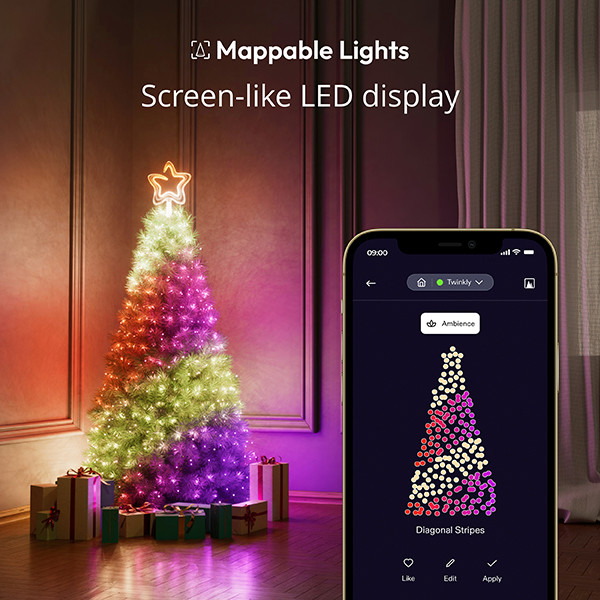 Twinkly tree topper RGBW | USB-C | Multicolor (76 leds, Wifi & Bluetooth, IP20)  LTW00096 - 5