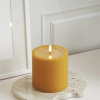 Led kaars 10 x 10 cm | Curry | 3D vlam | Unique Candles LDH00683 - 2