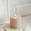 Led kaars 10 x 10 cm | Rose | 3D vlam | Unique Candles LDH00678 - 2