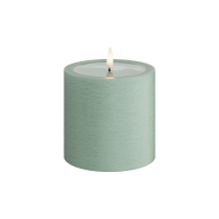 Unique Candles Led kaars 10 x 10 cm | Salvie groen | 3D vlam | Unique Candles  LDH00673