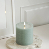 Led kaars 10 x 10 cm | Salvie groen | 3D vlam | Unique Candles LDH00673 - 2