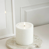 Led kaars 10 x 10 cm | Wit | 3D vlam | Unique Candles LDH00658 - 2