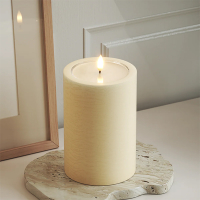 Led kaars 10 x 15 cm | Creme | 3D vlam | Unique Candles LDH00669