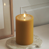 Led kaars 10 x 15 cm | Curry | 3D vlam | Unique Candles LDH00684 - 1