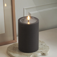 Led kaars 10 x 15 cm | Mocca | 3D vlam | Unique Candles LDH00664