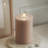 Led kaars 10 x 15 cm | Rose | 3D vlam | Unique Candles LDH00679