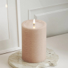 Led kaars 10 x 15 cm | Rose | 3D vlam | Unique Candles LDH00679 - 2