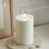 Led kaars 10 x 15 cm | Wit | 3D vlam | Unique Candles LDH00659 - 1