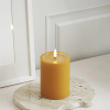 Led kaars 7,5 x 10 cm | Curry | 3D vlam | Unique Candles LDH00680 - 2
