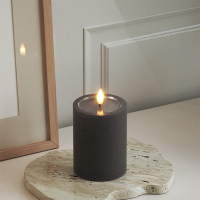 Led kaars 7,5 x 10 cm | Mocca | 3D vlam | Unique Candles LDH00660